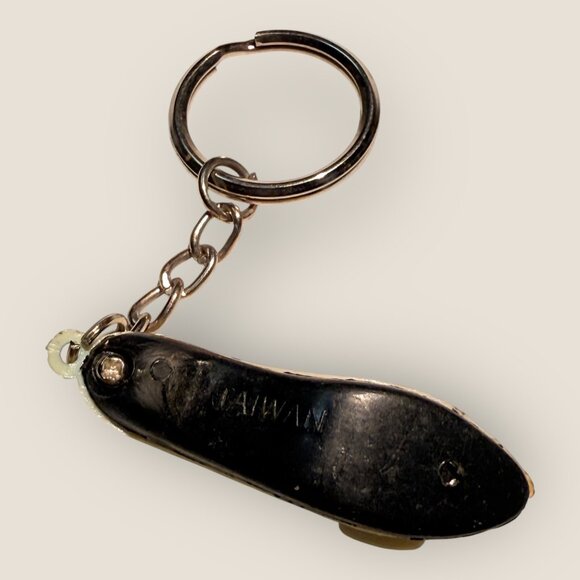 Vintage Miniature High Heel Shoe Keychain Keyring Taiwan - Picture 4 of 4